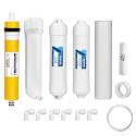 Aqua Fresh RO Service Kit –Complete Maintenance Kit for All RO Water Purifiers (Includes Membrane, Housing, Carbon Filter, Sediment Filter, Spun Filter, FR 450, Teflon, Elbows &amp; Pipe 1/4) (C -NO 8)