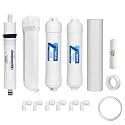 Aqua Fresh RO Service Kit: Complete RO Cartridge Combo for Pure Water. Includes Membrane housing, Carbon, Sediment, Spun, FR 450, Teflon, and 1/4 Pipe. Compatible with All RO Systems (Combo No. 4)