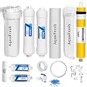 Aqua Fresh RO Water Purifier Service Kit - 80 GPD Membrane, Carbon, Sediment, UF, Mineral Cartridge, Pre-Filter Housing, FR450, RO Tab - Complete Inline Set Combo for All Water Purifiers Combo NO 9