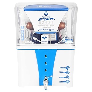 aqua frisch storm 12 litre alkaline with orp  copper rouf tds adjuster antioxidant pure water purifier dispenser machine transparent 2 year warranty