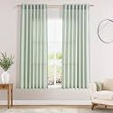 Aqua Green Linen Curtains 63 Inches Long