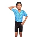 Aqua Holic Swimming Kit with 1 Printed Swimming Half Suit| Costume | with 1 Anti Fog Swimming Goggles, Swimming Cap,1 Nose Clip, 2 Ear Plugs,1 Swimming Ring(Tube) for Boys Multicolour