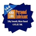 Aqua Lube I Personal Water Based Lubricant I Silky &amp; Smooth I for Men and Women I Bag of 144 Count I 0.1 Fl Oz / 3 ml Each