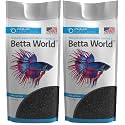 Aqua Natural Betta World - Diamond Black Quartz 1lb, Gravel/Rocks/Substrate for Fish Tank/Bowl (BETTA003) (Pack of 2)