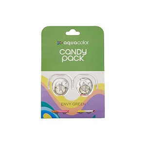 aquacolor envy green daily disposable candy pack - 2 lens pack power-65