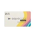 Aquacolor Monthly Disposable Premium Dusk Blue Color Contact Lenses (2 Lens/Box) and 0 Power