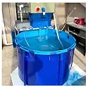 Aquaculture Water Tank Cistern Steel Frame Multifunction PVC Canvas,Large Round PVC Fish Pond Pool with Bracket, Thickened Children's Pool, Easy Install Aquarium Tank with Drain Valve, 2400L