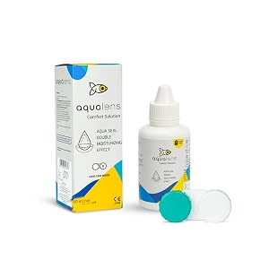 aqualens comfort contact lens solution 60ml - pack of 1 lens cases free