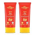 Aqualogica Detan+ Dewy Sunscreen with Cherry Tomato &amp; Hyaluronic Acid with SPF 50 &amp; PA++++ for Men &amp; Women - For Normal, Dry &amp; Combination Skin - 80g | Pack of 2