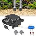 AquaMiracle 6/8/16W Quiet Fish Tank Air Pump 200/317/475GPH High Pressure Aquarium Air Pump Commercial Air Pump Pond Aerator Bubbler Hydroponics Air Pump
