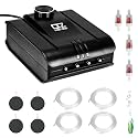 Aquarium Air Pump 4 Outlet, Lychee 254GPH 8W Quiet Oxygen Pump Fish Tank Aerator Pump with Check Valve Air Stone for Up to 300 Gallon Fish Tank