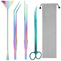 Aquarium Aquascape Tools Kit, 4 Pcs Stainless Steel Aquascaping Set