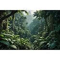 Aquarium Background Tropical Jungle with Trees Terrarium Backdrop Tropical Lush Green Leaves and Plants Natural Forest Landscape Fish Tank Background Reptile Habitat Backdrop Decor Vinyl 30x18in
