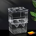Aquarium Fish Breeder Box Hatchery Incubator,Multi-Functional Acrylic Breeder Isolation Box Hatching Incubator Box for Fish Fry Betta Fish Shrimp and Little Turtle