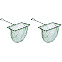 Aquarium Fishing Net Fish Tank Cleaning Tools Fine Mesh Net with Plastic Handle Green 8 Inch