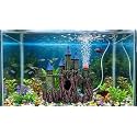 Aquarium Hideout (Fantasy Medieval Castle) Aquarium Ornament with Air Bubbler Design, Fish Hide Cave Tank Ornament for Betta Fish, Goldfish, Shrimps