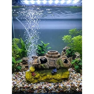 aquarium hideout rustic submarine aquarium ornament with air bubbler design fish hide cave tank ornament for betta fish goldfish shrimps