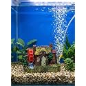Aquarium Hideout (Vintage Watermill House) Aquarium Ornament with Air Bubbler Design, Fish Hide Cave Tank Ornament for Betta Fish, Goldfish, Shrimps