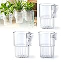 Aquarium Plant Holder, 3 Pack Clear Hanging Hydroponic Plant Basket