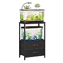 10 Gallon Aquarium Stand with 2 Drawers, Black