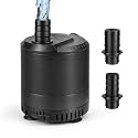 Aquarium submersible pump 109-724GPH, aquarium water pump, Adjustable water flow, Quiet operation,1 Nozzle,Suitable for fish tanks, ponds, aquariums, statues, hydroponic greens.