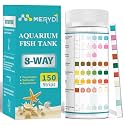 Aquarium Test Strips 8 In 1, 150ct Aquarium Ammonia Test Strips for Saltwater Freshwater Aquariums,Pond Fish Tanks, Aquarium Test Kit-Test pH, Alkalinity,Nitrate,Ammonia and More