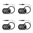 DaToo Aquarium Thermometer with Large LCD Display Fahrenheit/Celsius(℉/℃) Fish Tank Thermometer for Aquarium Reptile Terrarium Digital Water Thermometer with Suction Cup(4 Pack)