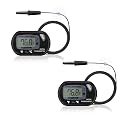 DaToo Aquarium Thermometer with Large LCD Display Fahrenheit/Celsius(℉/℃) Fish Tank Thermometer for Aquarium Reptile Terrarium Digital Water Thermometer with Suction Cup(2 Pack)