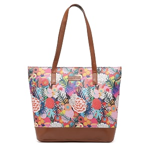 aquatan tote bag for women and girls  spacious sturdy handbag with zip compartment for collegeoffice travel amp everyday  reusable lightweight amp stylish shoulder handbag for women