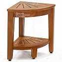 AquaTeak Kai Petite OptiAREA Corner 13" Teak Shower Bench
