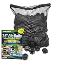 Aquatic Experts 1.5" Large Bio Balls for Ponds – Biological Filter Media for Waterfalls &amp; Outdoor Pond Filters, Treats Up to 330 Gallons (100 Count + 10" x 12" Mesh Bag)