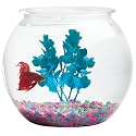 Aquatic Wonder 1 Gallon Fish Bowl: Round Crystal Clear Plastic is Break-Resistant and Light Weight. Ideal for Betta Fish Aquarium, Home décor and Party Drinks