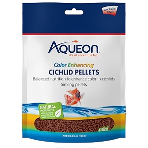 aqueon 06187 cichlid color enhancing pellets 4-12-ounce all life stages fish