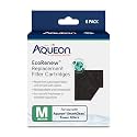 Aqueon Genuine EcoRenew Filter Cartridges, for Freshwater and Saltwater Aquariums, Medium, 6-Pack