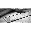 Aquieen SS 304 Tile/Marble Insert Shower Channel Water Drainer for Bathroom with Anti-Foul Cockroach Trap (Side Hole, 18")
