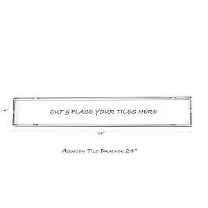 aquieen ss 304 tilemarble insert shower channel water drainer for bathroom with anti-foul cockroach trap side hole 2434