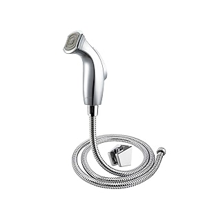aquieen abs health faucet set with 1 meter ss 304 shower tube amp wall hook viva chrome