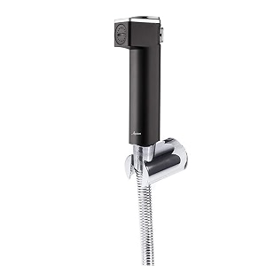 aquieen abs health faucet set with 1 meter ss 304 shower tube amp wall hook ceramica - black