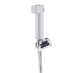 aquieen abs health faucet set with 1 meter ss 304 shower tube amp wall hook ceramica white