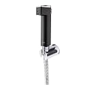 Aquieen ABS Health Faucet Set with 1 Meter SS 304 Shower Tube &amp; Wall Hook (Ceramica - Black)