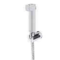 Aquieen ABS Health Faucet Set with 1 Meter SS 304 Shower Tube &amp; Wall Hook (Ceramica White)