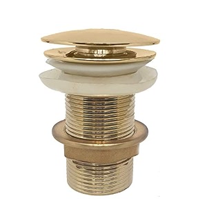 aquieen pop-up waste coupling gold  premium brass drain stopper for basins 334
