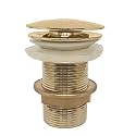 Aquieen Pop-Up Waste Coupling Gold – Premium Brass Drain Stopper for Basins (3")