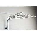 Aquieen High Rise Curve Shower Arm 6” x 18” with 8” SS Shower Head