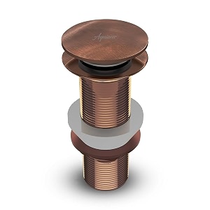 aquieen pop-up waste coupling  premium brass drain stopper for basins brushed rose gold 534