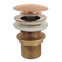 Aquieen Pop-Up Waste Coupling – Premium Brass Drain Stopper for Basins Rose Gold (3")