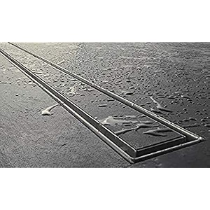 aquieen ss 304 tilemarble insert shower channel water drainer for bathroom with anti-foul cockroach trap center hole 4834