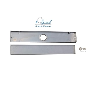 aquieen ss 304 tilemarble insert shower channel water drainer for bathroom with anti-foul cockroach trap center hole 3634