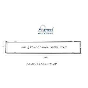 aquieen ss 304 tilemarble insert shower channel water drainer for bathroom with anti-foul cockroach trap side hole 4834