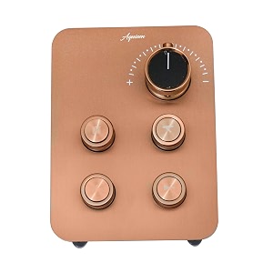 aquieen thermostatic diverter with push button amp flow control brushed rose gold 4 way